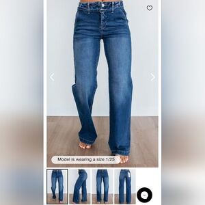Wide Leg Risen Jeans